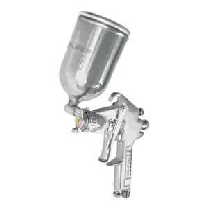 Pistola p/pintar gravedad LVMP vaso aluminio, 1.7 mm, Truper