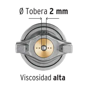 Pistola p/pintar gravedad LVMP vaso aluminio, 2 mm, Truper