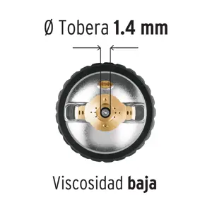 14031 / PIPI-440X Pistola p/pintar gravedad HVLP vaso plástico, 1.4 mm, Expert