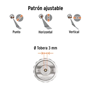 Pistola p/pintar Híbrida vaso plástico,3.0mm, TRUPER