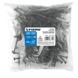 44890 / PIQU-8X3/4 Fiero Bolsa con 200 pijas #8 x 3/4