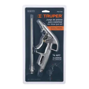 10647 / PISO-363 Pistola para sopletear con 2 boquillas, Truper