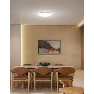 Volteck Luminario LED 8W plafón decorativo liso, luz de día,BASIC