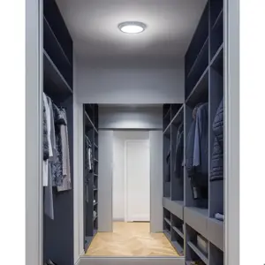 47346 / PLA-214L Volteck Luminario LED tipo plafón 6 W, redondo, luz de día, gris