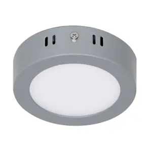 Volteck Luminario LED tipo plafón 6 W, redondo, luz de día, gris