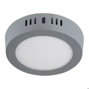 Volteck Luminario LED tipo plafón 6 W, redondo, luz de día, gris