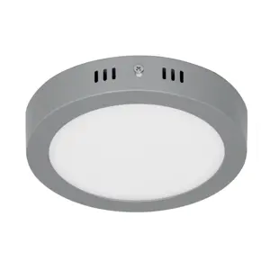 Volteck Luminario LED tipo plafón 12 W, redondo, luz de día, gris