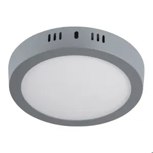 Volteck Luminario LED tipo plafón 12 W, redondo, luz de día, gris