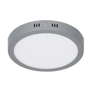Volteck Luminario LED tipo plafón 18 W, redondo, luz de día, gris