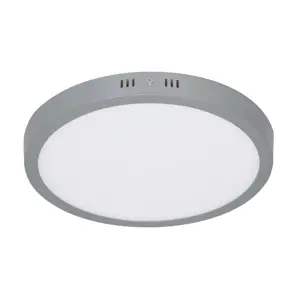 Volteck Luminario LED tipo plafón 24 W, redondo, luz de día, gris