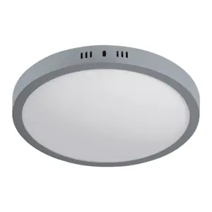 Volteck Luminario LED tipo plafón 24 W, redondo, luz de día, gris