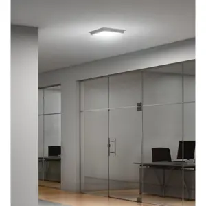 47448 / PLA-220L Volteck Luminario LED tipo plafón 18 W, cuadrado, luz de día, gris