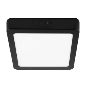 Volteck Luminario LED tipo plafón 12 W, cuadrado, luz de día, negro