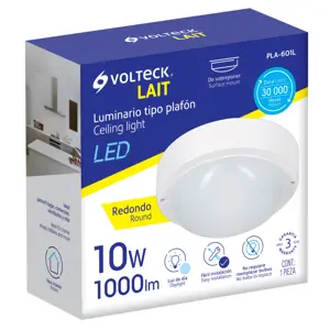 Plafón decorativo de LED 10 W redondo para baño, Volteck