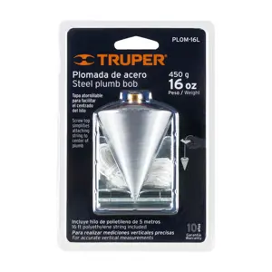 Plomada de acero, 16 oz, Truper