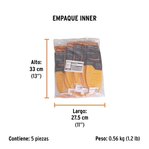 Truper Bolsa con par de plantillas de poliuretano p/zapato talla 28