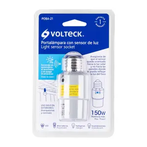 46534 / POBA-21 Portalámpara con sensor de luz, Volteck