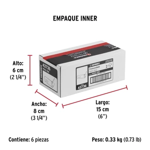 Portacandado de acero zincado 2-1/2