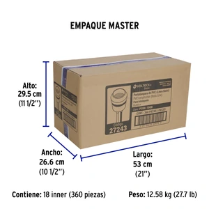 Portalámpara de PVC para intemperie, a granel, Volteck Basic