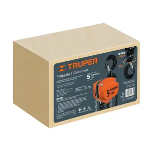 16828 / POL-5 Polipasto industrial de cadena, 5 toneladas, Truper