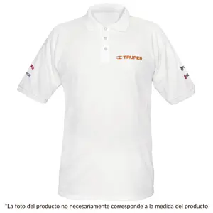 60451 / POL-BC-XXG Playera polo para hombre, blanca, EEG, Truper