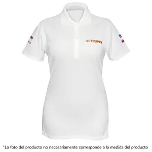 60468 / POL-BD-C Playera polo para mujer, blanca, CH, Truper