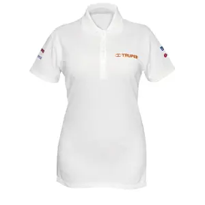 60466 / POL-BD-G Playera polo para mujer, blanca, G, Truper