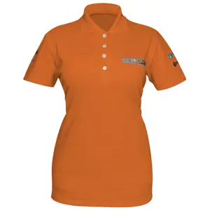 Playera polo para mujer, naranja, M, Truper