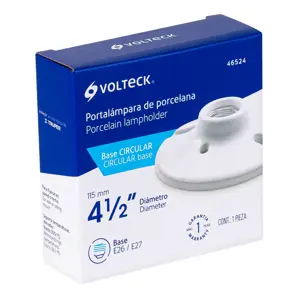 Portalámpara de porcelana, 4-1/2
