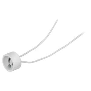 46540 / POPO-21 Portalámpara de porcelana para base GU10, Volteck