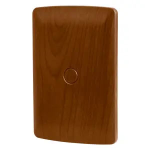 46395 / PPC-IM Placa ciega de ABS, línea Italiana, acabado madera, Volteck