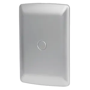46396 / PPC-IP Placa de ABS ciega, línea italiana, color plata, Volteck