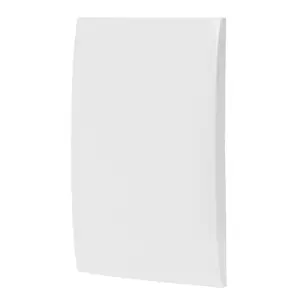 Placa de ABS ciega, línea Oslo, color blanco, Volteck