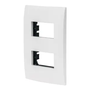 48304 / PPDO-OB Placa 2 módulos de ABS, línea Oslo, color blanco, Volteck