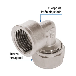 Codo 90° para PEALPE, 3/8