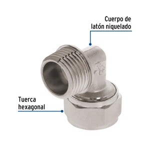 Codo 90° para PEALPE, 3/8