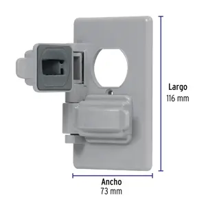 Volteck Placa dúplex de policarbonato para intemperie,línea Standard