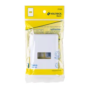 Placa 1 módulo de ABS, blanca, Volteck Basic