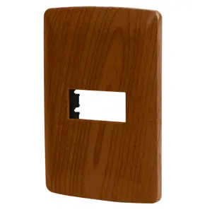 46392 / PPSE-IM Volteck Placa 1 módulo de ABS, línea Italiana, acabado madera