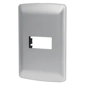 46397 / PPSE-IP Placa 1 módulo de ABS, línea italiana, color plata, Volteck