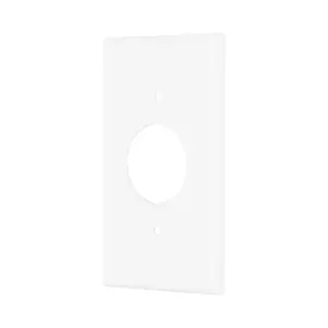 Volteck Placa de ABS para contacto redondo, Standard, blanco
