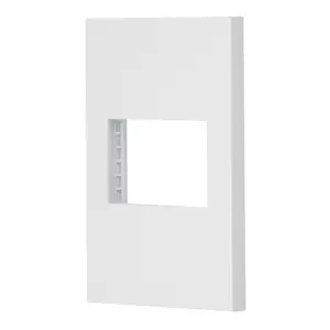 Volteck Placa 1 ventana, 1.5 módulos, línea Española, color blanco