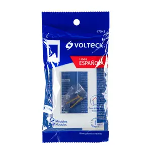 Volteck Placa 1 ventana, 3 módulos, línea Española, color blanco