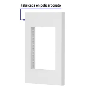 Volteck Placa 1 ventana, 3 módulos, línea Española, color blanco