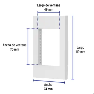 Volteck Placa 1 ventana, 3 módulos, línea Española, color blanco