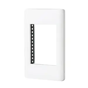Placa blanca de 1 ventana 3 módulos, línea Lisboa, Volteck