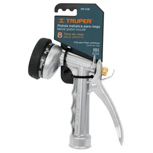 17481 / PR-108 Pistola para riego de 8 funciones metálica, Truper