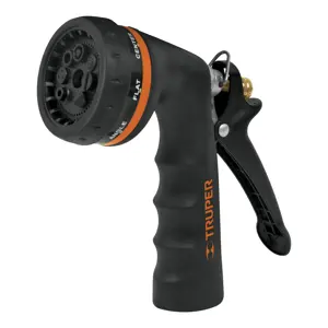 18477 / PR-208 Truper Pistola para riego de 8 funciones metálica con recubrimiento