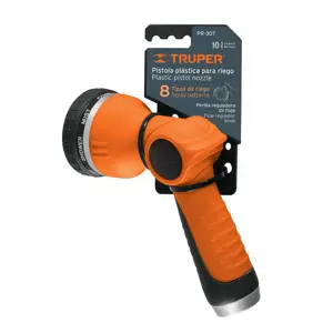 17479 / PR-307 Pistola para riego de 8 funciones plástica, Truper