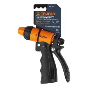 18480 / PR-401 Truper Pistola para riego de 2 funciones plástica con recubrimiento